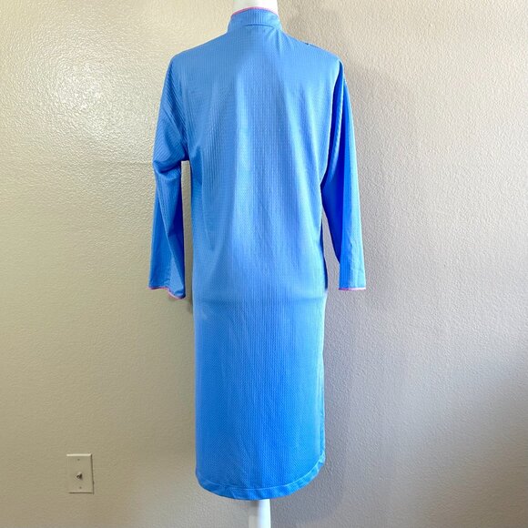 Vanity Fair Vintage 80s Blue Maxi Long Button NightGown - Picture 6 of 7